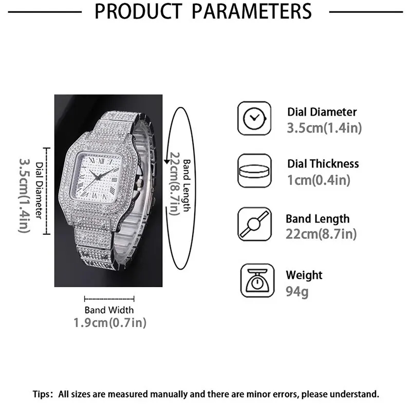 Luxury Diamond Gold Watch For Men Women Unisex Rhinestone Bracelet Watch Elegant Female Wrist Watc 1