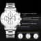 Mens Stainless Steel Quartz Watch Sleek Silver Design Ideal for Business & Sports