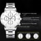 Mens Stainless Steel Quartz Watch Sleek Silver Design Ideal for Business & Sports