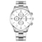Mens Stainless Steel Quartz Watch Sleek Silver Design Ideal for Business & Sports