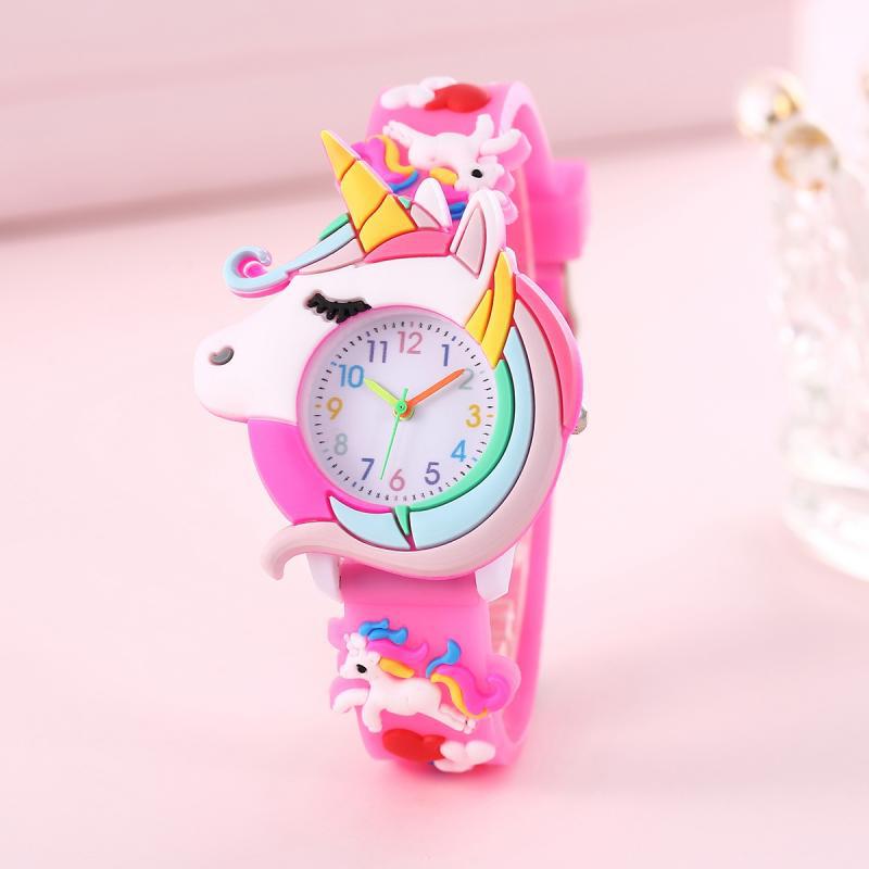Rainbow Cloud Silicone Band Childrens Watch Cute Cartoon Quartz Watch For Boys Girls 5
