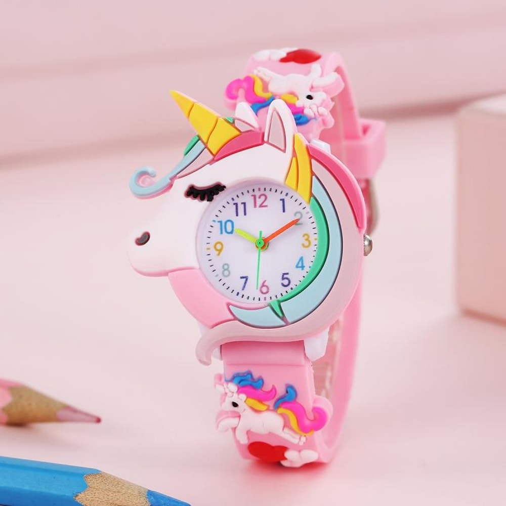 Rainbow Cloud Silicone Band Childrens Watch Cute Cartoon Quartz Watch For Boys Girls 6