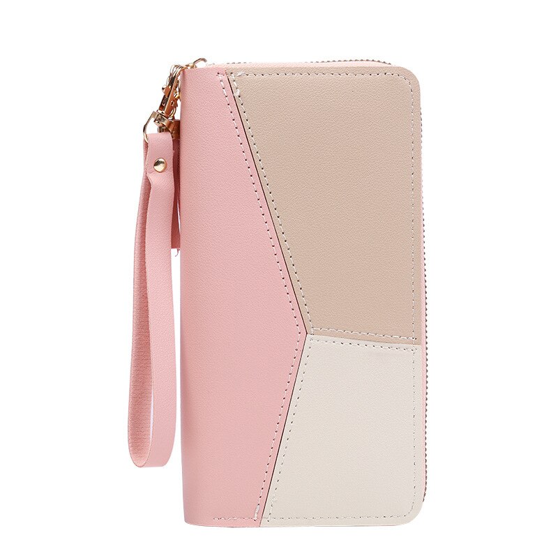 Fashion PU Leather Zipper Wallet Womens Long Purse Card Holder 2