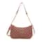Vintage Style PU Leather Crossbody Bag Gold Letter Tote Synthetic Leather Shoulder Purse 5