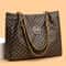 Vintage Geometric Tote Bag Synthetic Leather Shoulder Bag For Women Large Capacity Travel Shopping 2