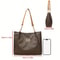 Vintage Geometric Tote Bag Synthetic Leather Shoulder Bag For Women Large Capacity Travel Shopping 1