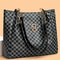 Vintage Geometric Tote Bag Synthetic Leather Shoulder Bag For Women Large Capacity Travel Shopping 3
