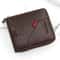 Mens Zipper Wallet PU Wax Oil Skin Coin Purse Short Card Holder For Men 0