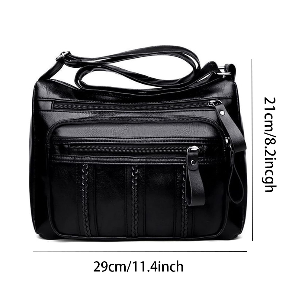 Soft Leather Crossbody Shoulder Bag For Women Fashionable Adjustable Satchel 3