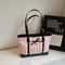 Designer Leather Tote Bag For Women Stylish Summer Shoulder Handbag With Bow Detail 1
