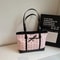Designer Leather Tote Bag For Women Stylish Summer Shoulder Handbag With Bow Detail 1