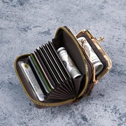 stylish printed womens wallet versatile short clip wallet for students and everyday use