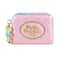 Pink Quilted Womens Wallet Stylish Coin Purse With Zipper Closure 0