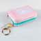 Pink Quilted Womens Wallet Stylish Coin Purse With Zipper Closure 3