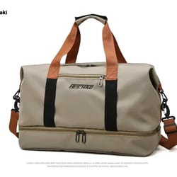 large capacity waterproof travel gym bag versatile shoulder & crossbody fitness bag for men