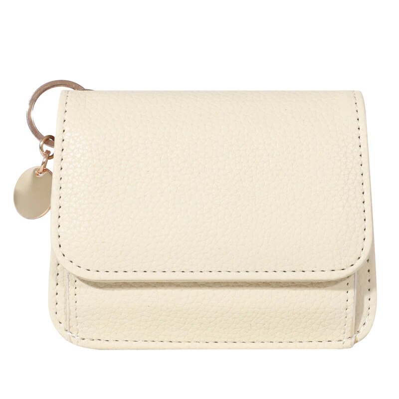 Vintage Solid Color Bifold Wallet Compact Womens Credit Card Coin Purse 3