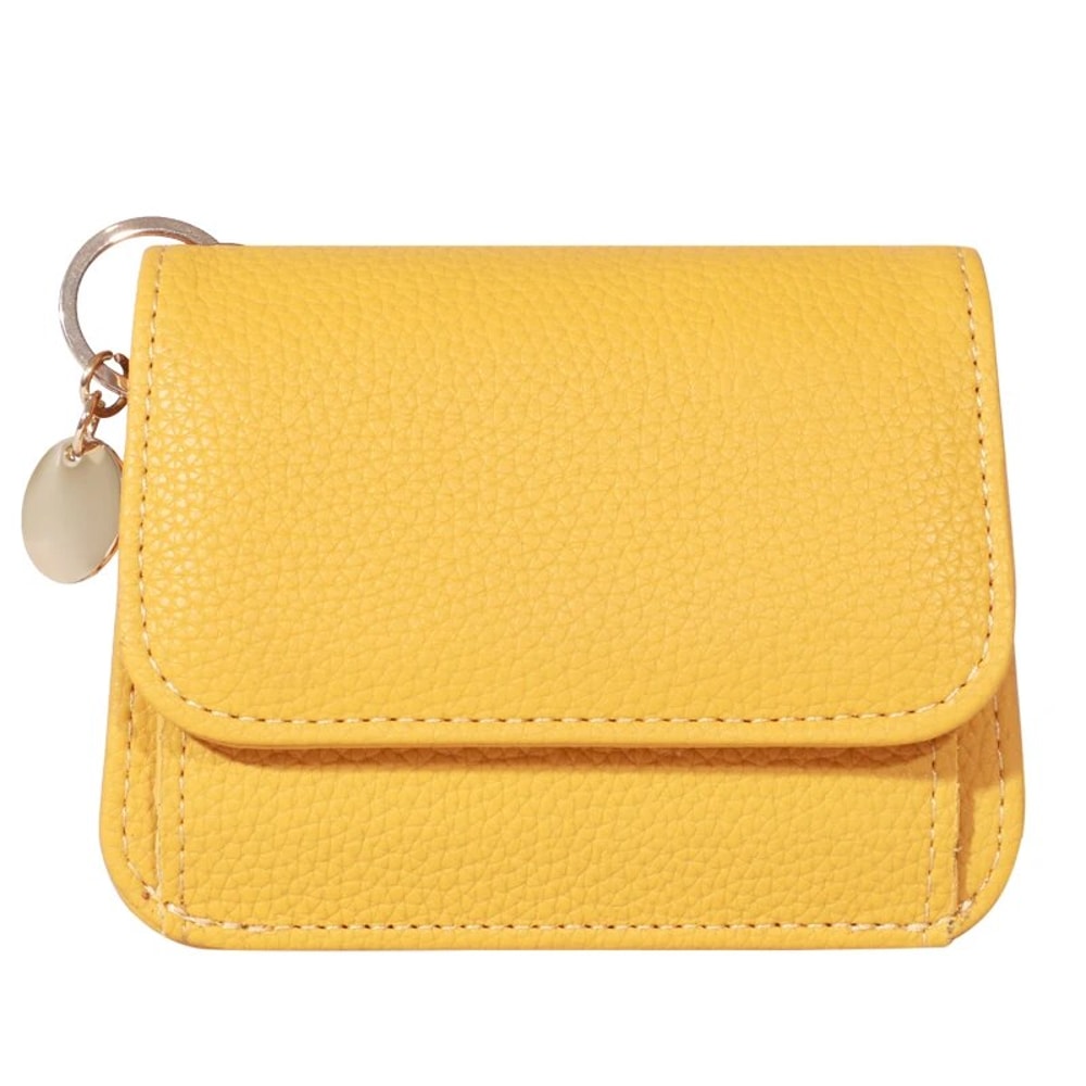 Vintage Solid Color Bifold Wallet Compact Womens Credit Card Coin Purse 6