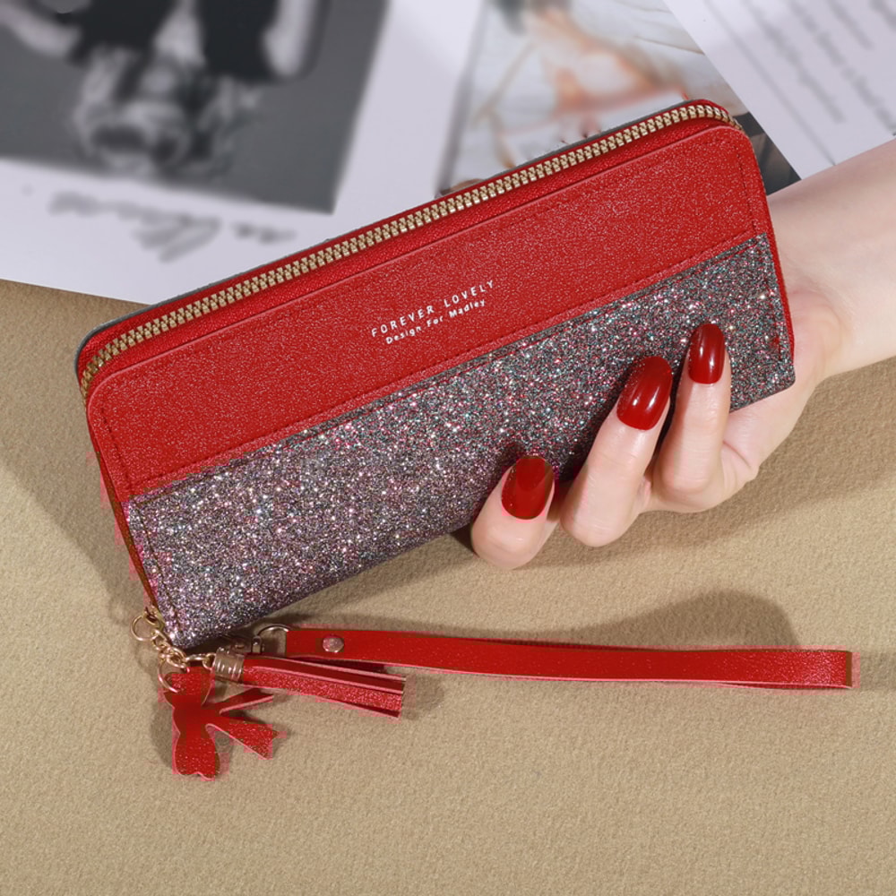 Fashion Zipper Wallet For Women Leather Wallet With Coin And Card Holder Long Wallet Tote Bag For S 5