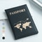 Slim Passport Holder With Cove Map Design Portable Travel Essential 0