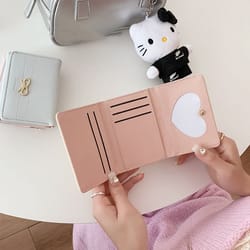 cute bow small wallet for women fashionable card holder & coin pouch