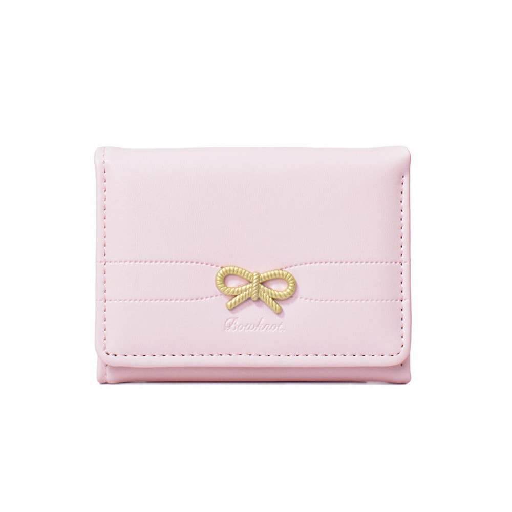 Cute Bow Small Wallet For Women Fashionable Card Holder Coin Pouch 2