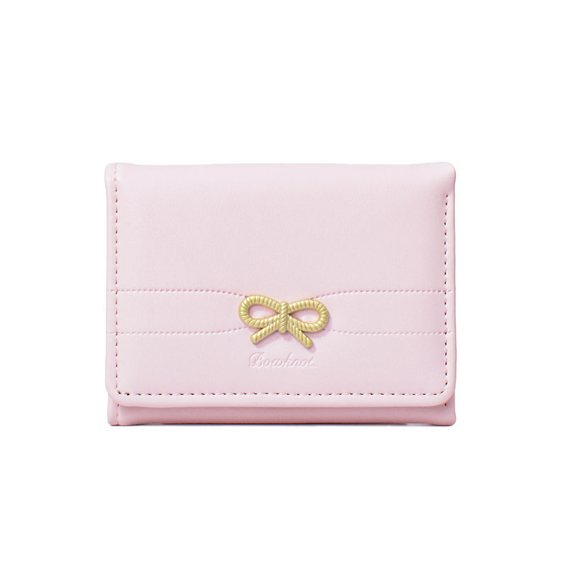Cute Bow Small Wallet For Women Fashionable Card Holder Coin Pouch 2