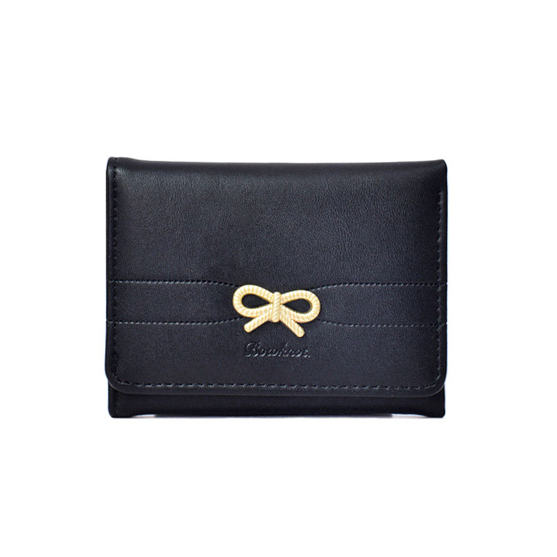 Cute Bow Small Wallet For Women Fashionable Card Holder Coin Pouch 3