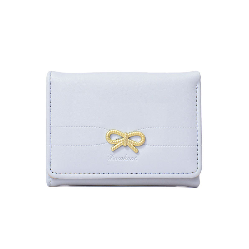 Cute Bow Small Wallet For Women Fashionable Card Holder Coin Pouch 4