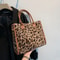 Winter Faux Fur Leopard Print Shoulder Bag Soft Plush Tote With Large Capacity For Women 3