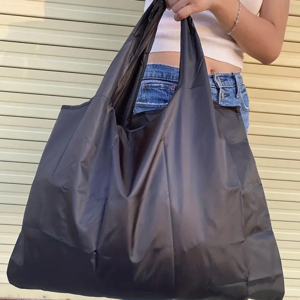 Large Capacity Waterproof Foldable Grocery Bag Portable Eco Friendly Shoulder Bag For Supermarket S 2