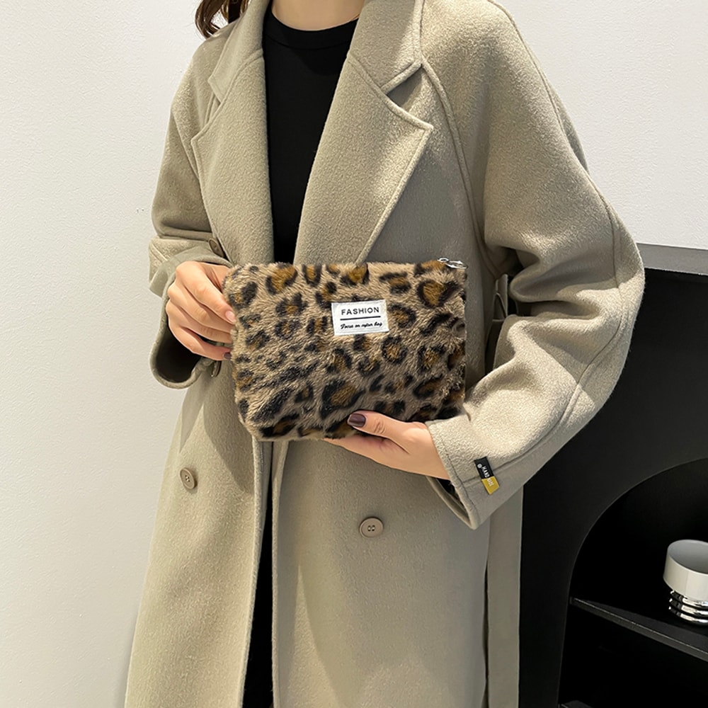 Leopard Print Makeup Bag Large Capacity Cosmetic Travel Toiletry Storage Bag 0