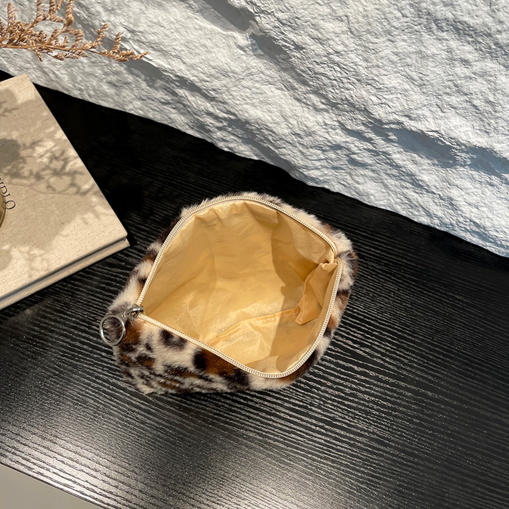 Leopard Print Makeup Bag Large Capacity Cosmetic Travel Toiletry Storage Bag 2