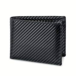 carbon fiber mens wallet with coin pocket protection