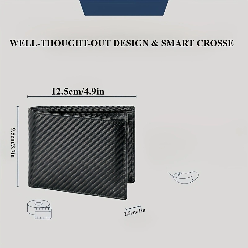 Carbon Fiber Mens Wallet With Coin Pocket Protection 3