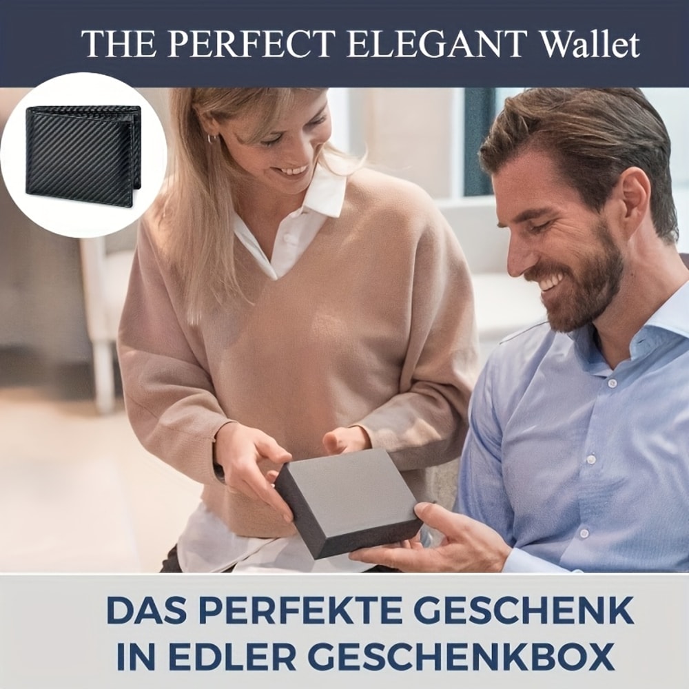Carbon Fiber Mens Wallet With Coin Pocket Protection 4