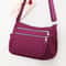 Womens Waterproof Nylon Shoulder Bag With Multi Pockets Stylish Travel Messenger Bag 1