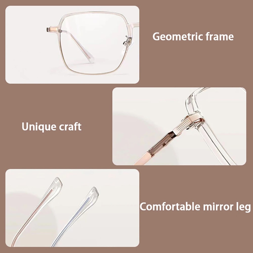 Anti Radiation Glasses For Men Women Anti Blue Light Eyewear With Stylish Metal Frames 2