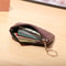 Luxury Plaid Leather Coin Purse For Women Mini Zipper Wallet With Keychain 0