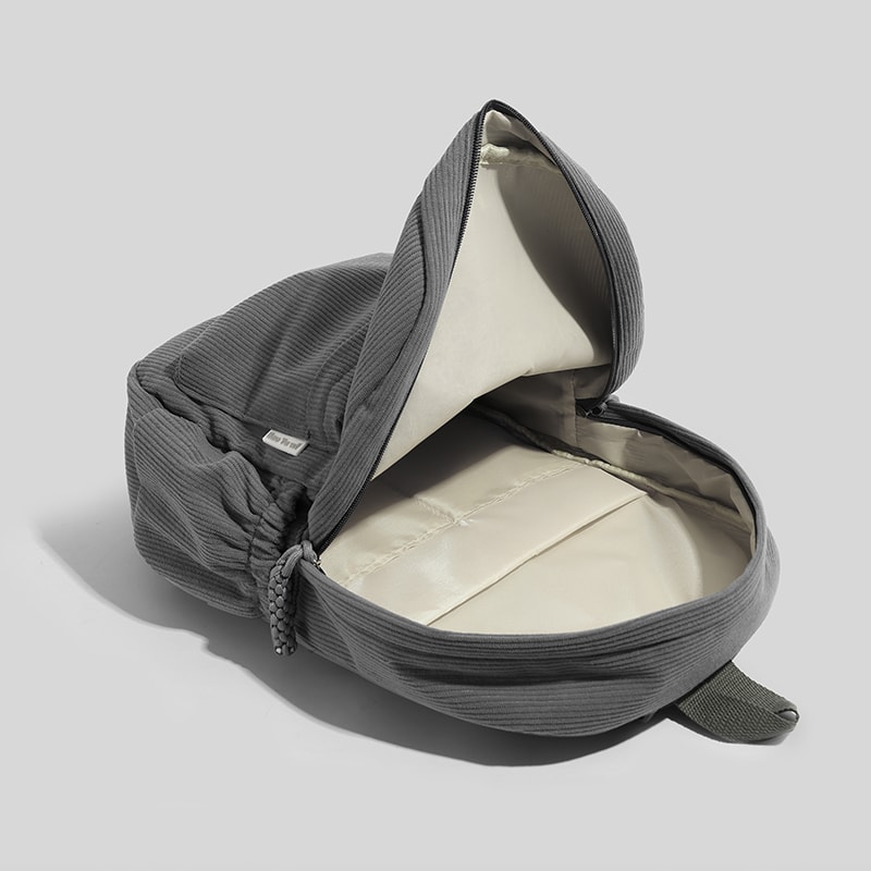 Fashion Corduroy Backpack Large Capacity School Bag With Adjustable Shoulder Straps For School Trav 2