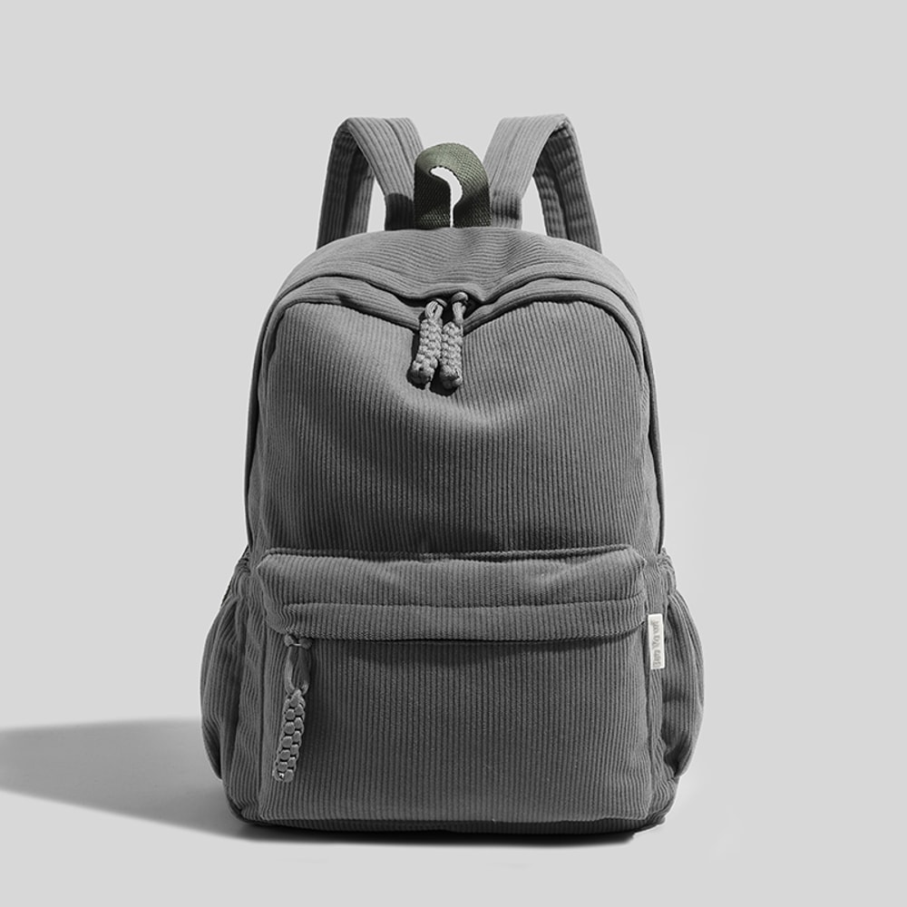 Fashion Corduroy Backpack Large Capacity School Bag With Adjustable Shoulder Straps For School Trav 6