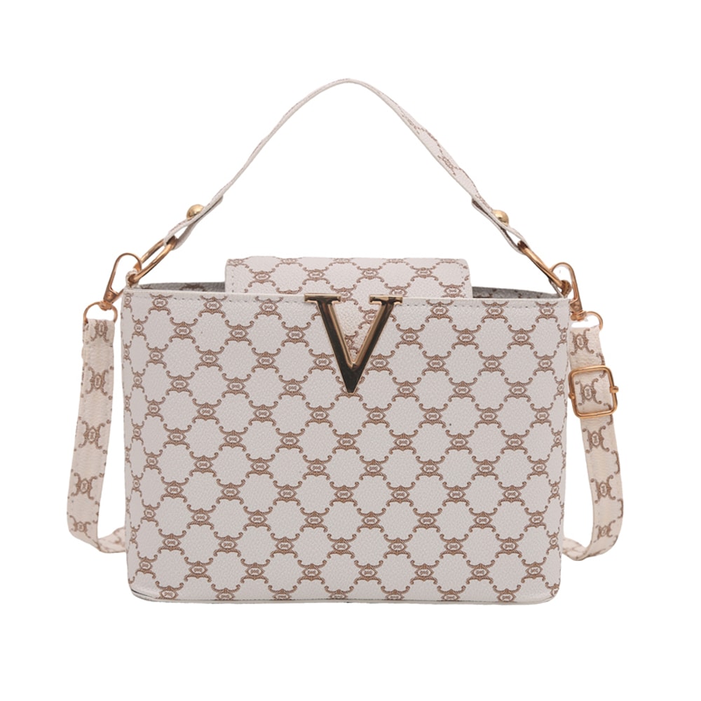 Vintage Mini PU Leather Tote Bag With Geometric Pattern Hardware Lock Womens Shoulder Crossbody Pu 8