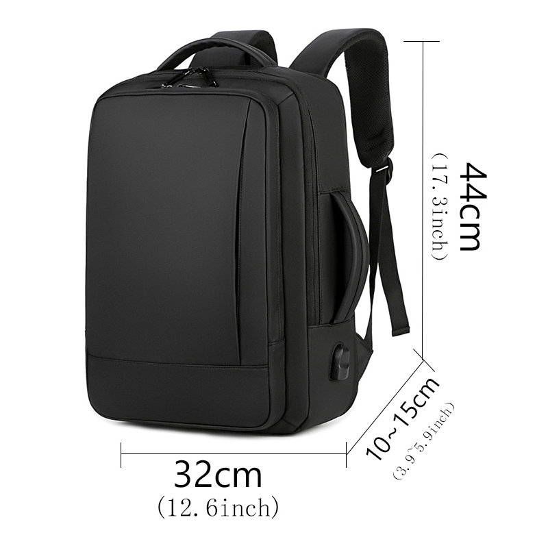 Expandable Travel Backpack With USB Charging Waterproof Business Casual Backpack For Men 3