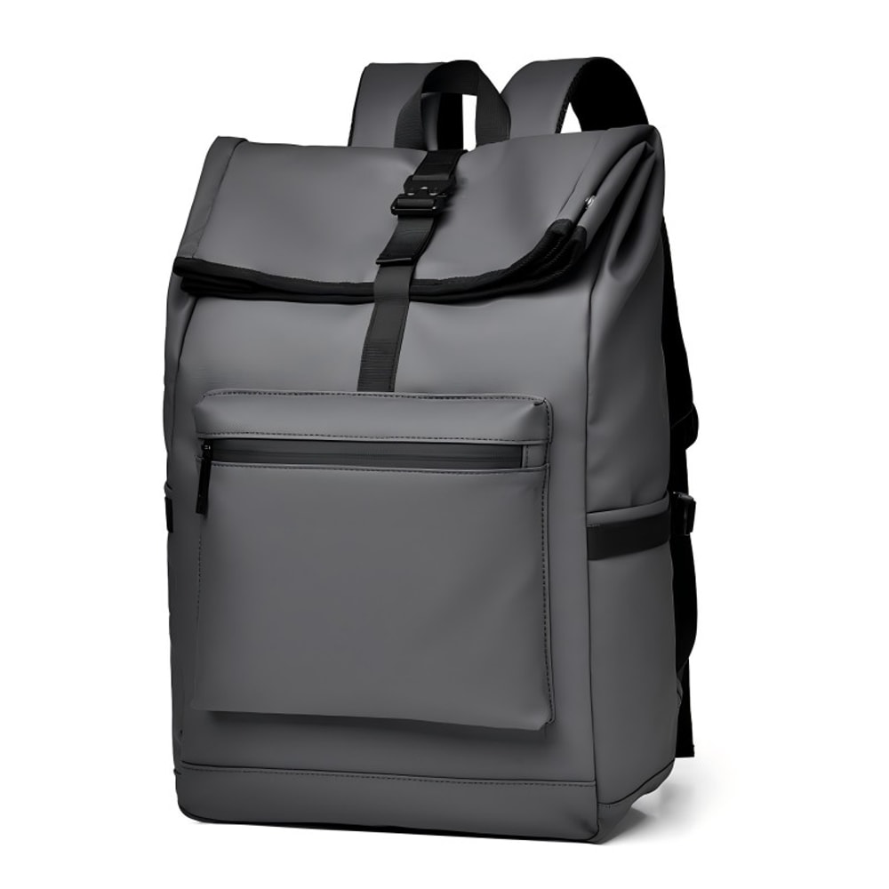 Large Capacity Backpack Stylish Black Travel Commuter Bag With Adjustable Straps And Multiple Comp 5