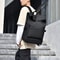 Large Capacity Backpack Stylish Black Travel Commuter Bag With Adjustable Straps And Multiple Comp 4