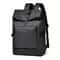Large Capacity Backpack Stylish Black Travel Commuter Bag With Adjustable Straps And Multiple Comp 6