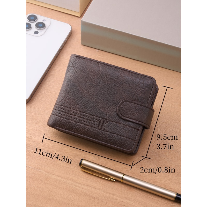 Slim Leather Zipper Wallet For Men Multi Card Coin Pocket Purse 3