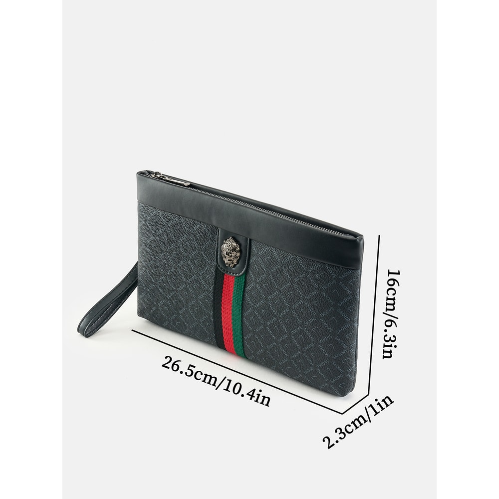 Mens Business Casual Clutch Bag European American Fashion Large Capacity Stylish Envelope Pouch Fo 3