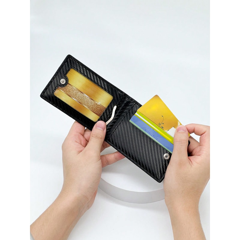 Fashion Business Carbon Fiber Mens Card Case Anti Theft Multi Card Holder 1