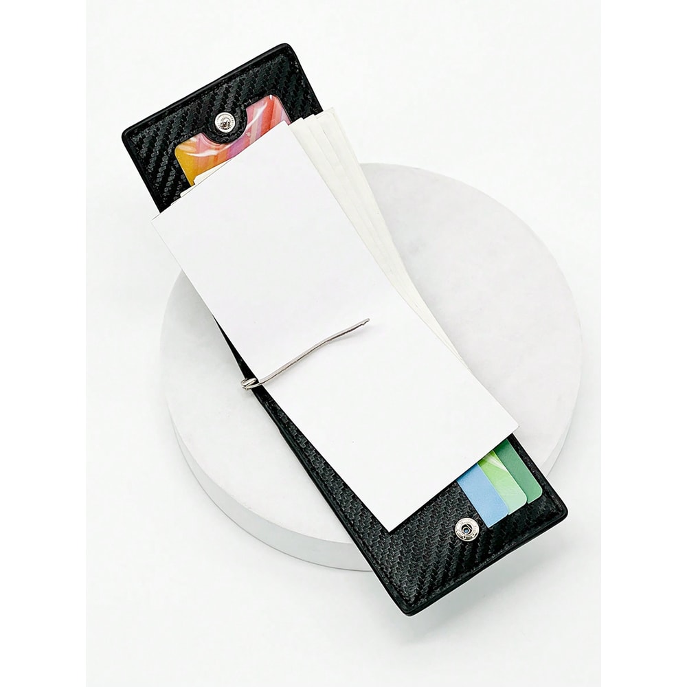 Fashion Business Carbon Fiber Mens Card Case Anti Theft Multi Card Holder 2