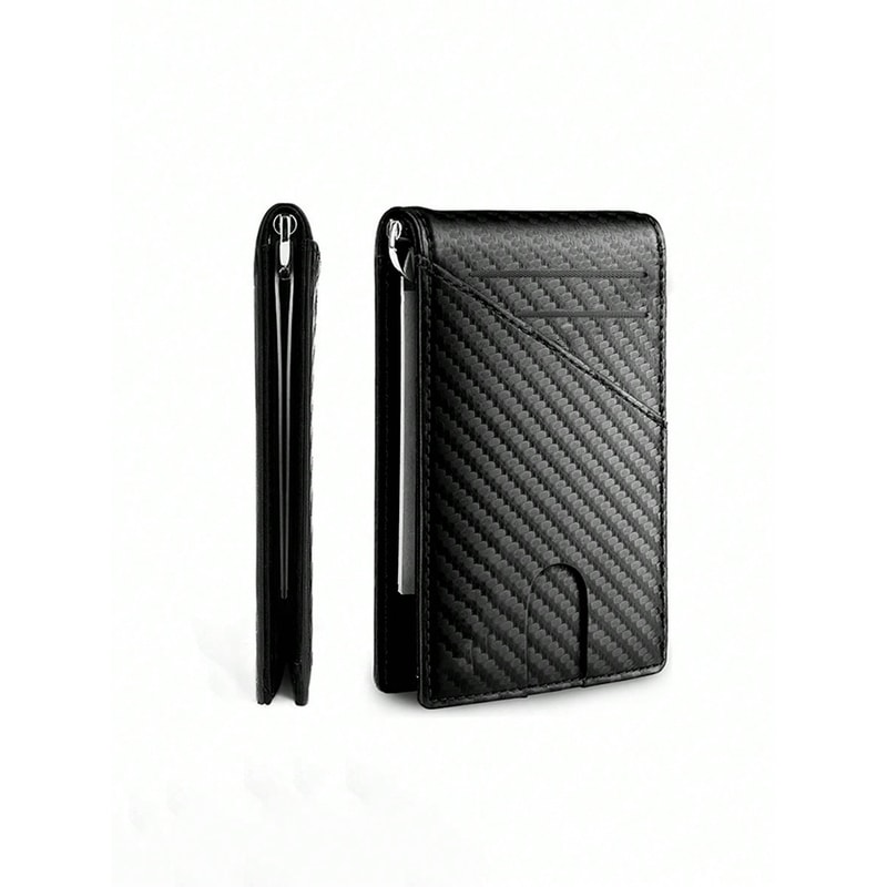 Fashion Business Carbon Fiber Mens Card Case Anti Theft Multi Card Holder 5